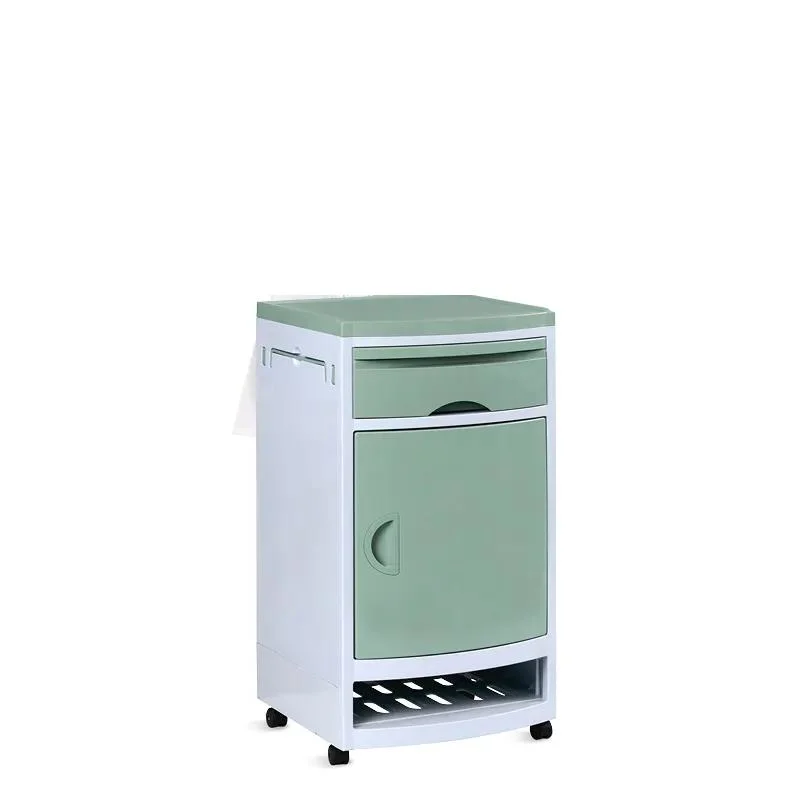 Hospital Furniture ABS Bedside Cabinet with Casters