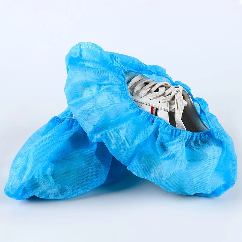 High Quality Mass Production Customized OEM Good Quality Disposable Machine Made 16*40cm PP Blue Shoe Cover