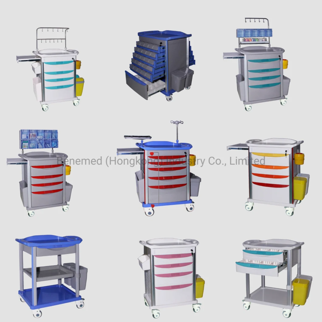 Cheap Price ABS Emergency Ambulance Movable Trolly