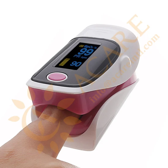 Monitor SpO2 pulsossimetro da dito approvato CE/FDA per adulti/pediatria